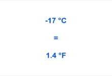 17 degrees c to f​